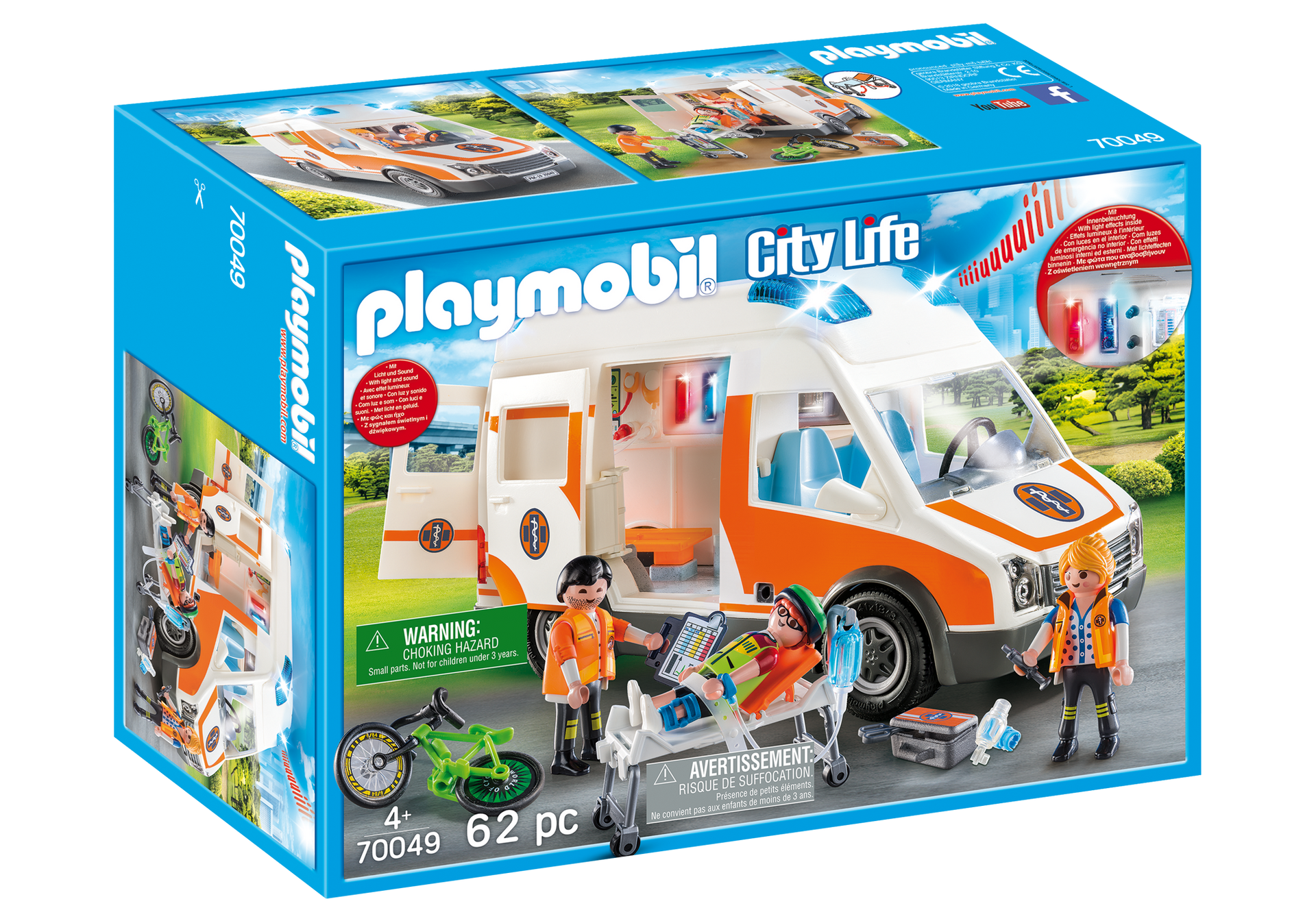 70049 PLAYMOBIL® City Life, Greitoji pagalba su garsais ir šviesomis