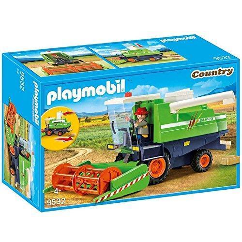 Žaislas - Playmobil 9532 Country Combine (Playmobil, kombainas, figūra, 6 šieno rulonai)