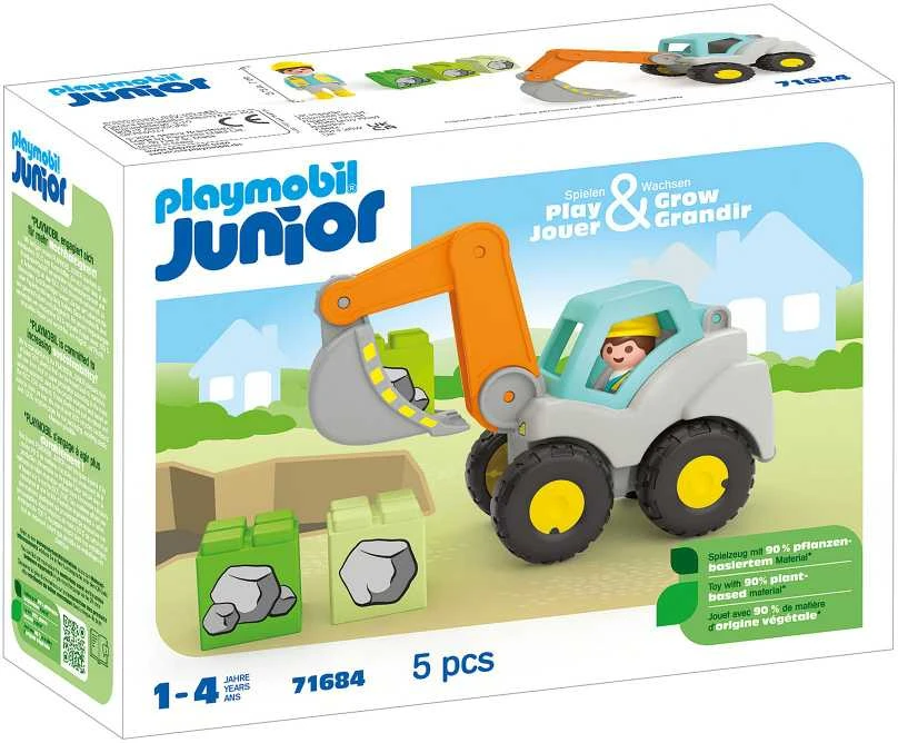 PLAYMOBIL - JUNIOR: Ekskavatorius-kastuvas (71684)