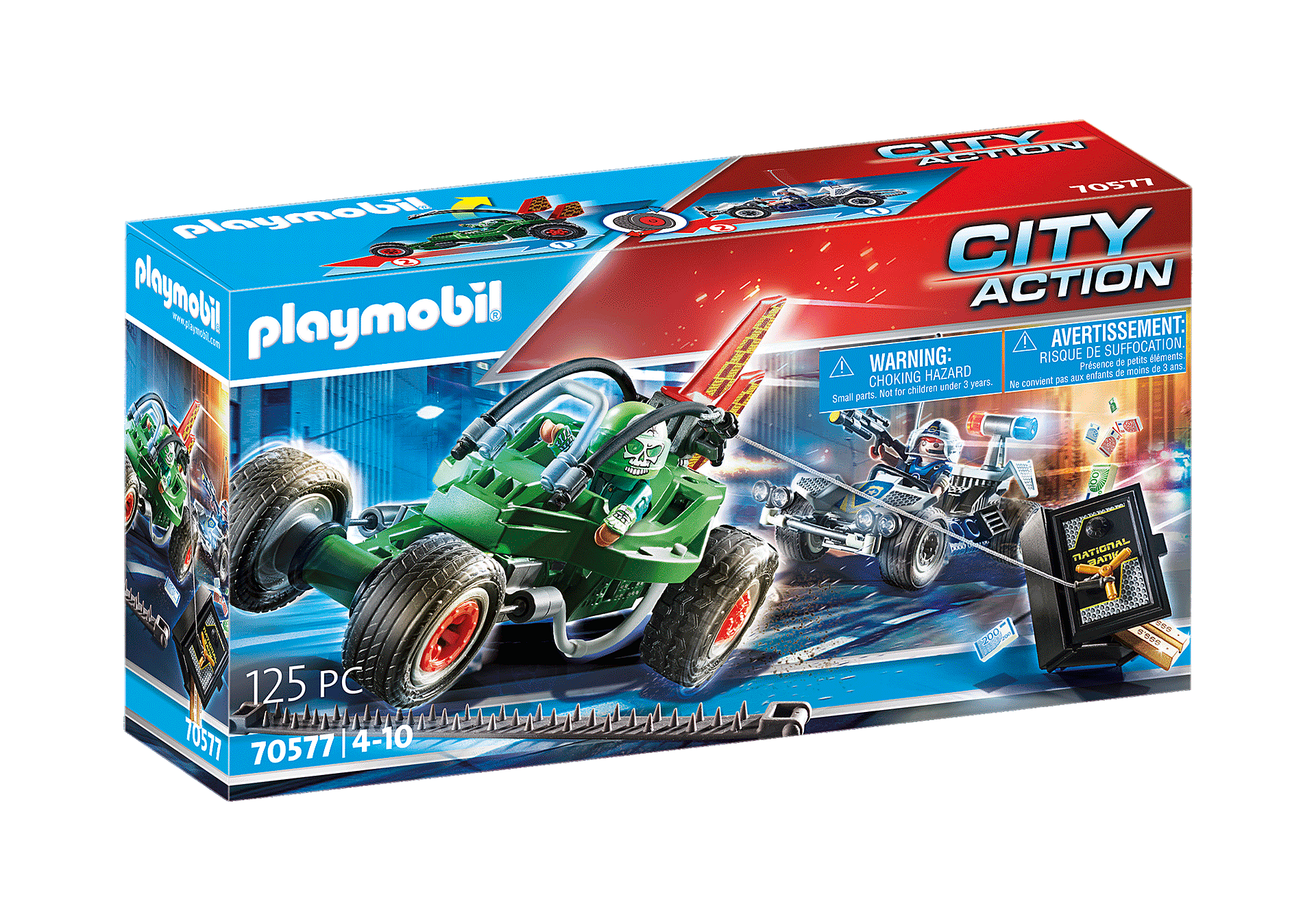 70577 PLAYMOBIL® City Action Policijos misija su lenktyniniu automodeliu