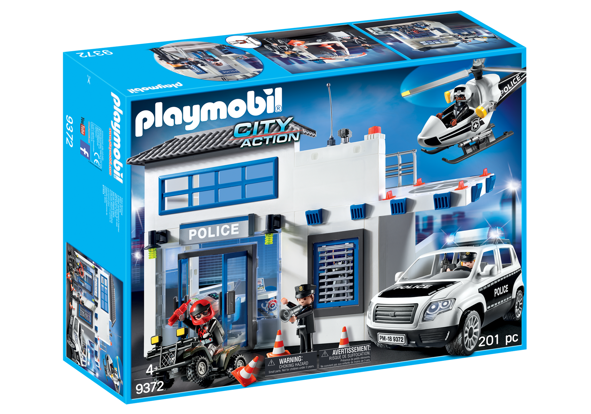 Žaislų Rinkinys - Playmobil 9372 City Action Policijos Nuovada Su Figūrėlėmis Ir Priedais - Marga