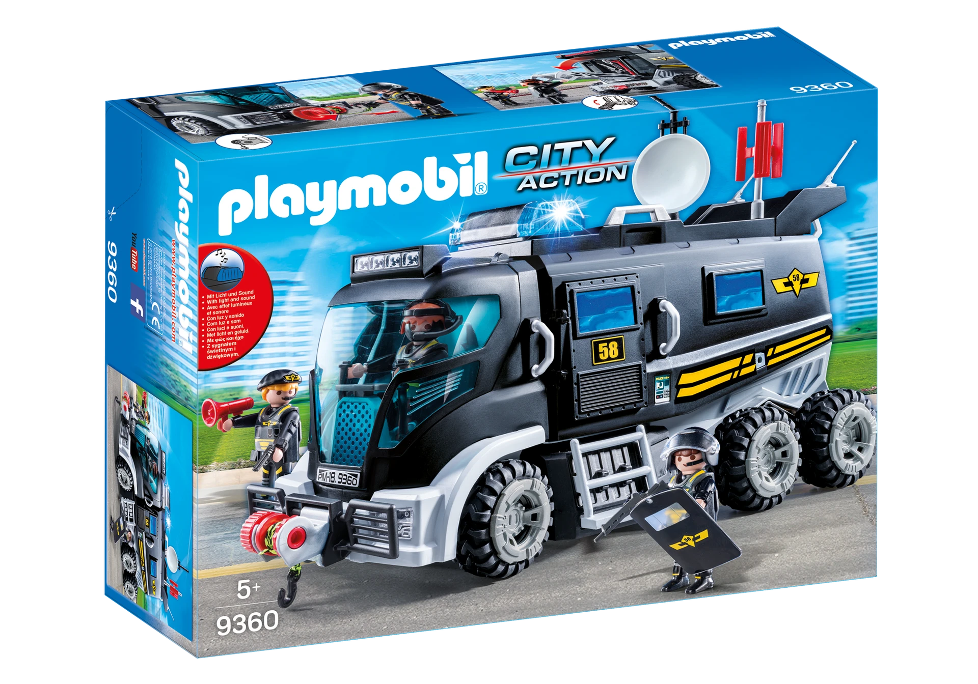 PLAYMOBIL CITY ACTION Specialiųjų operacijų sunkvežimis, 9360