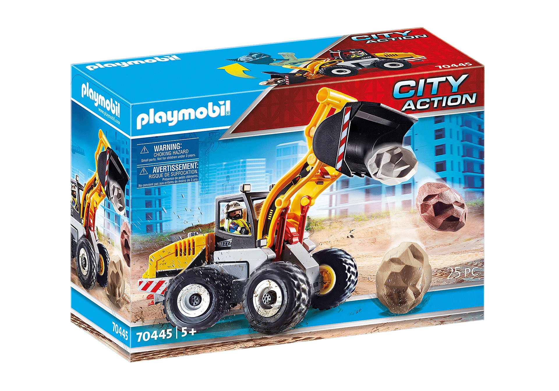 Žaislinis Transportas - Playmobil 70445 City Action Loader su priedais - Spalvotas