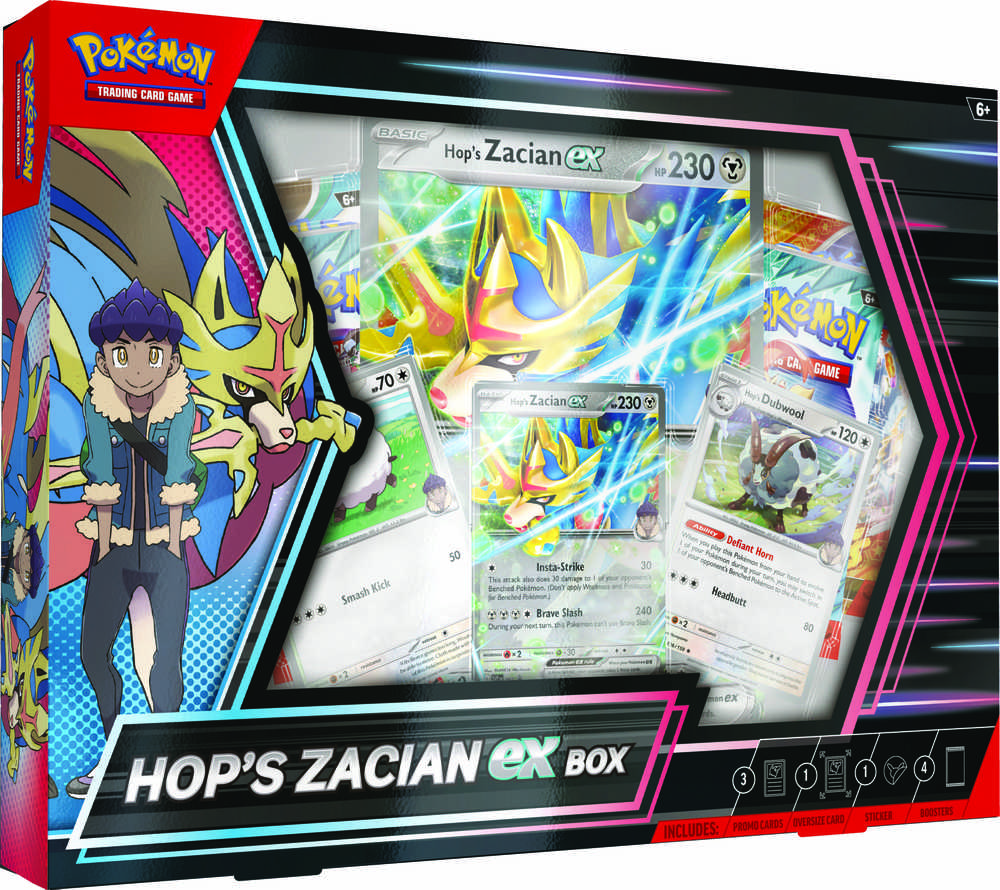 The Pokemon Pokemon TCG – Hop's Zacian ex Box