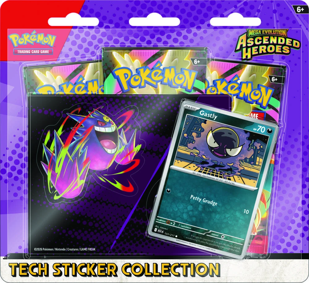 Lipduko kolekcija - Pokémon Mega Evolution: Ascended Heroes Tech Sticker Set