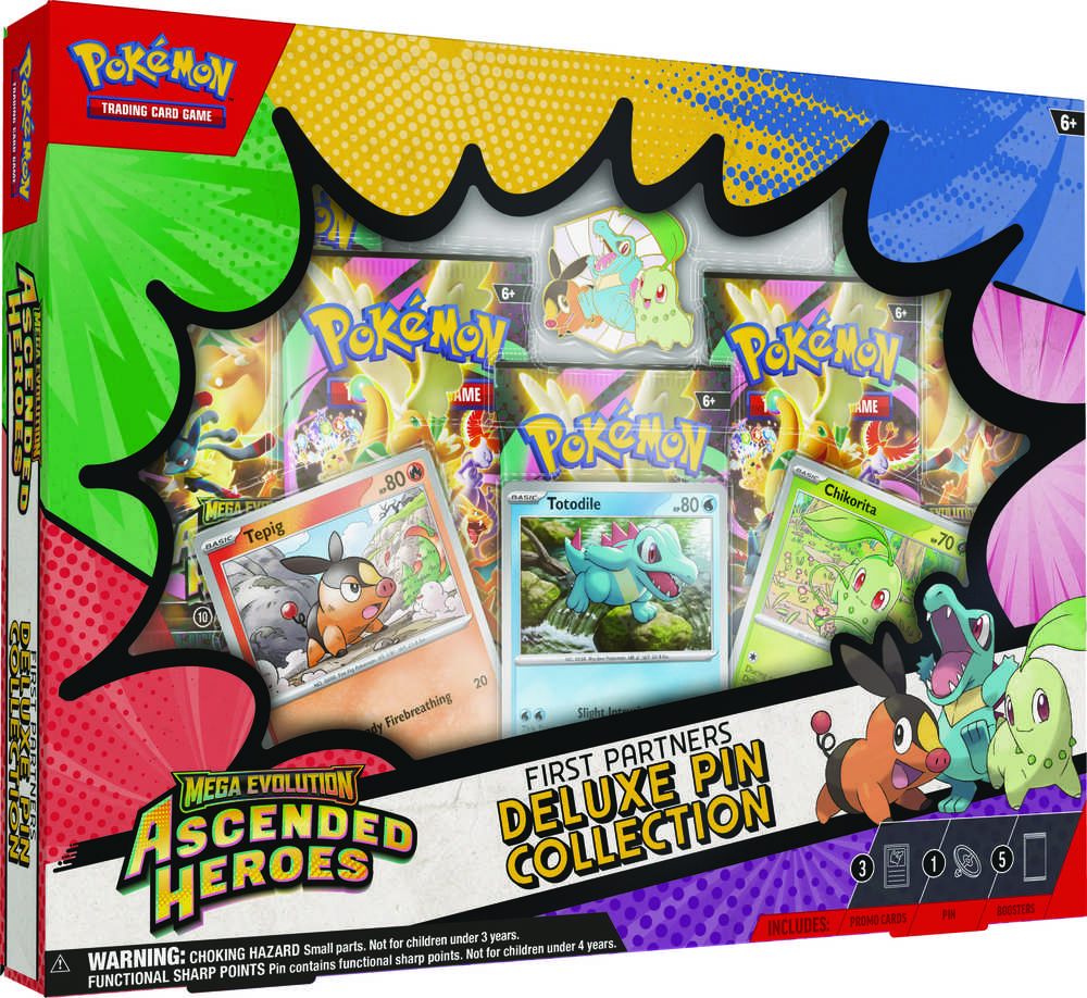 Pokémon Mega Evolution Ascended Heroes Deluxe segtukų ir kortų kolekcijos rinkinys