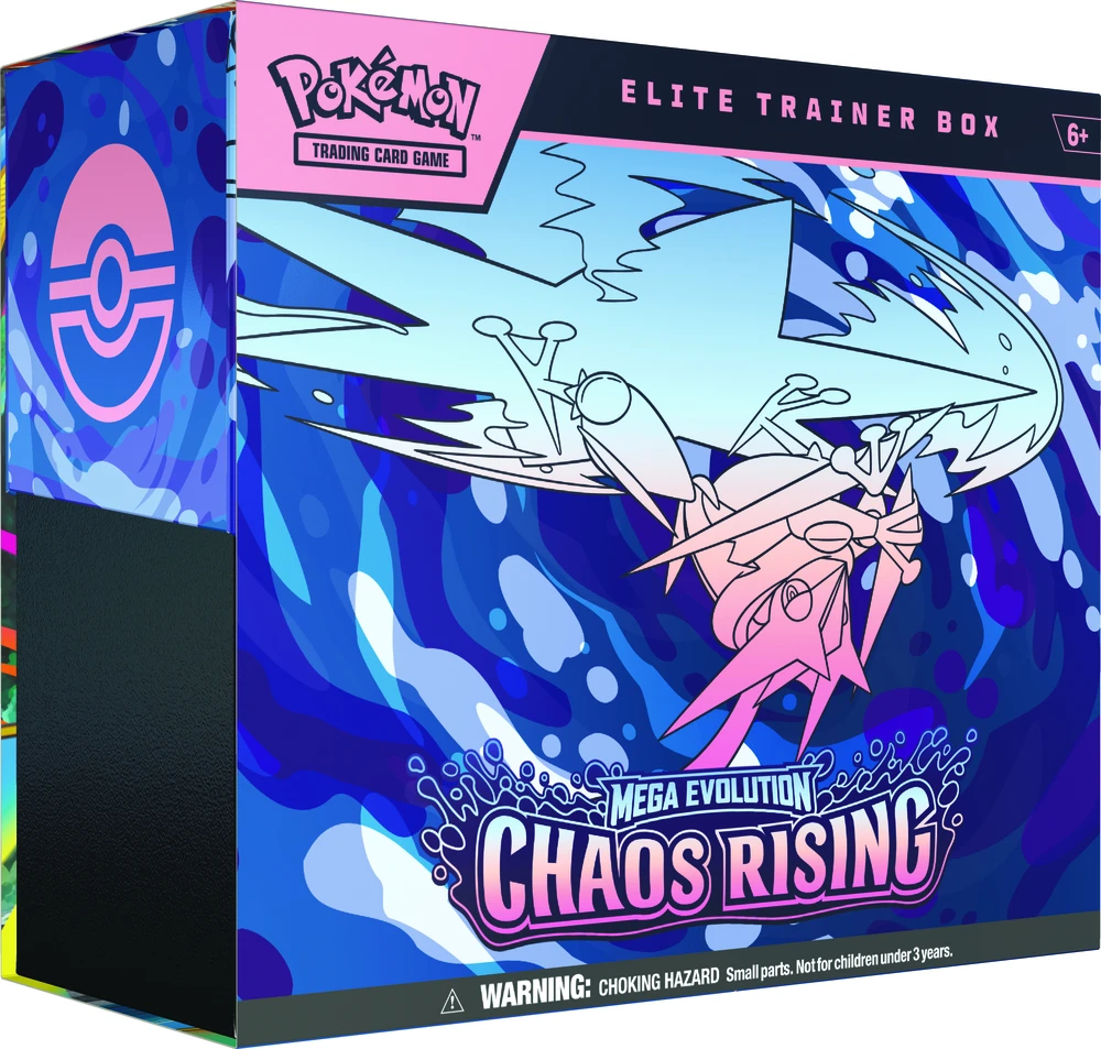 English Pokemon Megaevolution Chaos Rising Elite Trainer Card game case