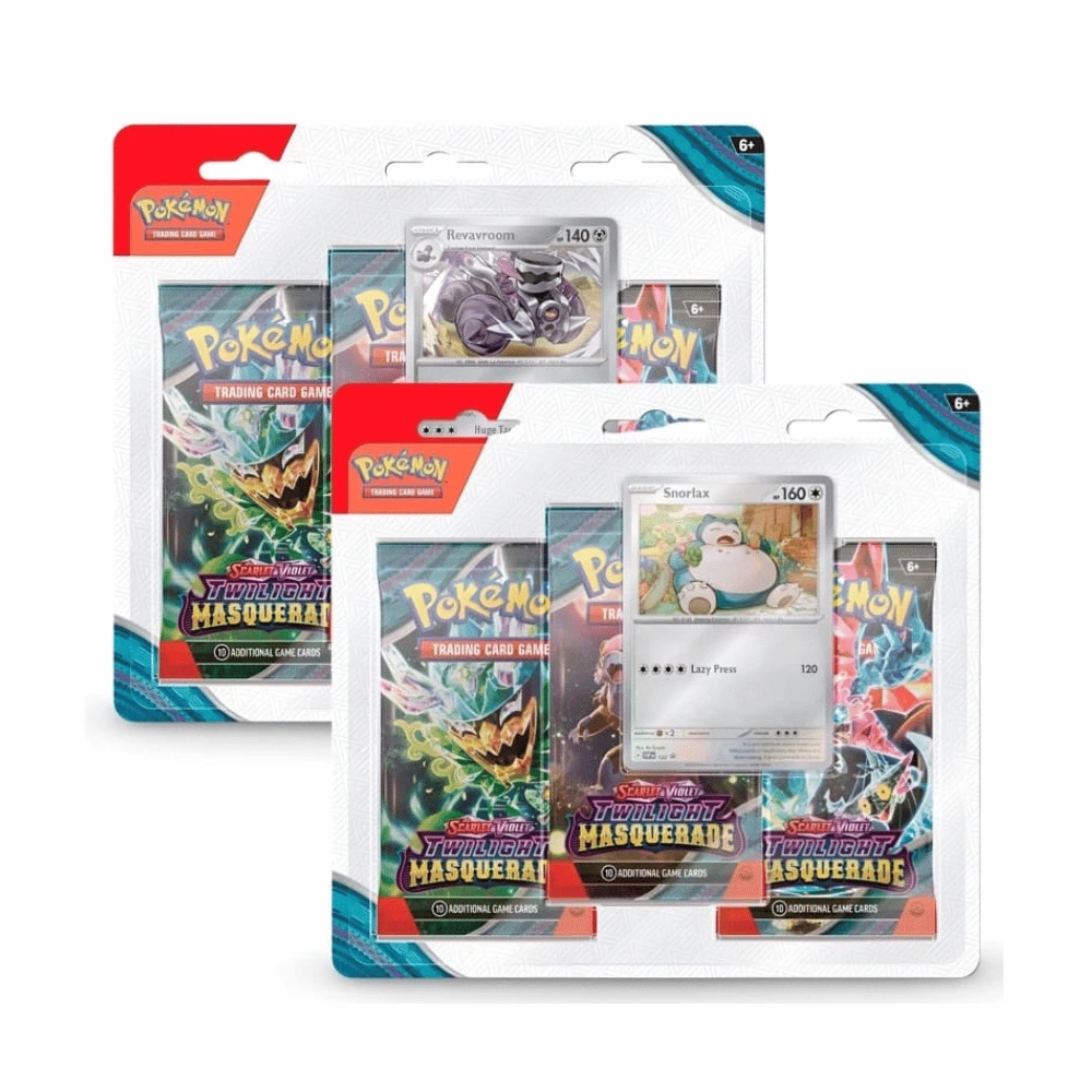 Pokemon Pokemon TCG – Scarlet & Violet 6 Twilight Masquerade Checklane 3 pakuotės lizdinė plokštelė – Snorlax