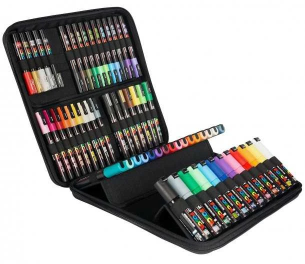 Posca POSCA Gift Case, 60 ass. Forskellige farver og stregbredder