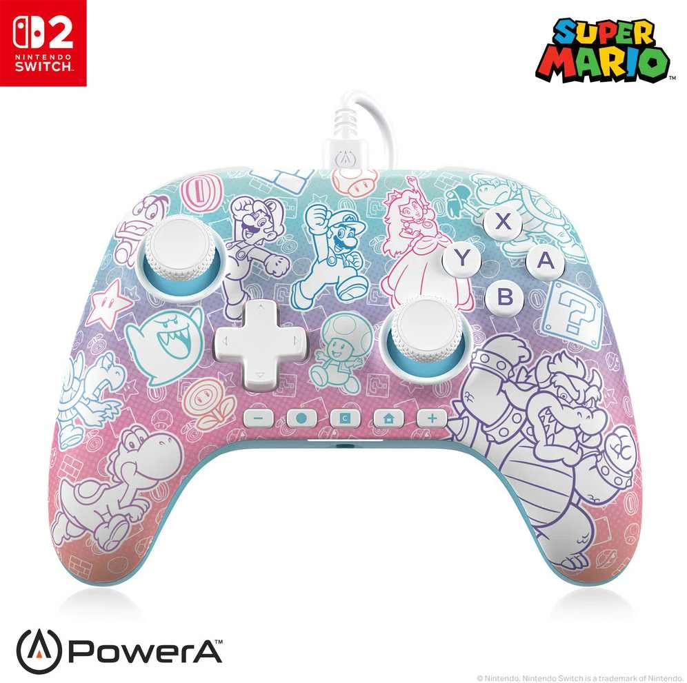 Power A PowerA Advantage Laidinis Pultelis | Nintendo Switch 2 | Mushroom Kingdom