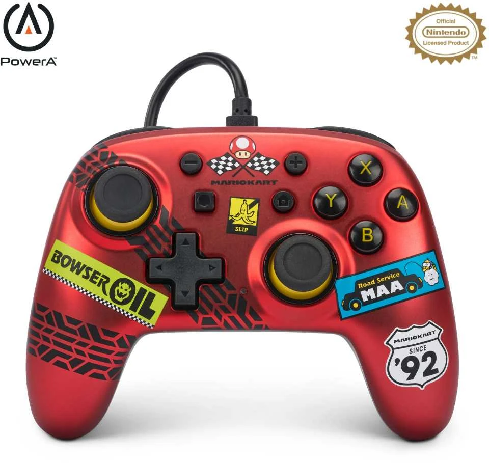 Power A PowerA Mario Kart: Racer Raudona laidinis valdiklis skirtas Nintendo Switch
