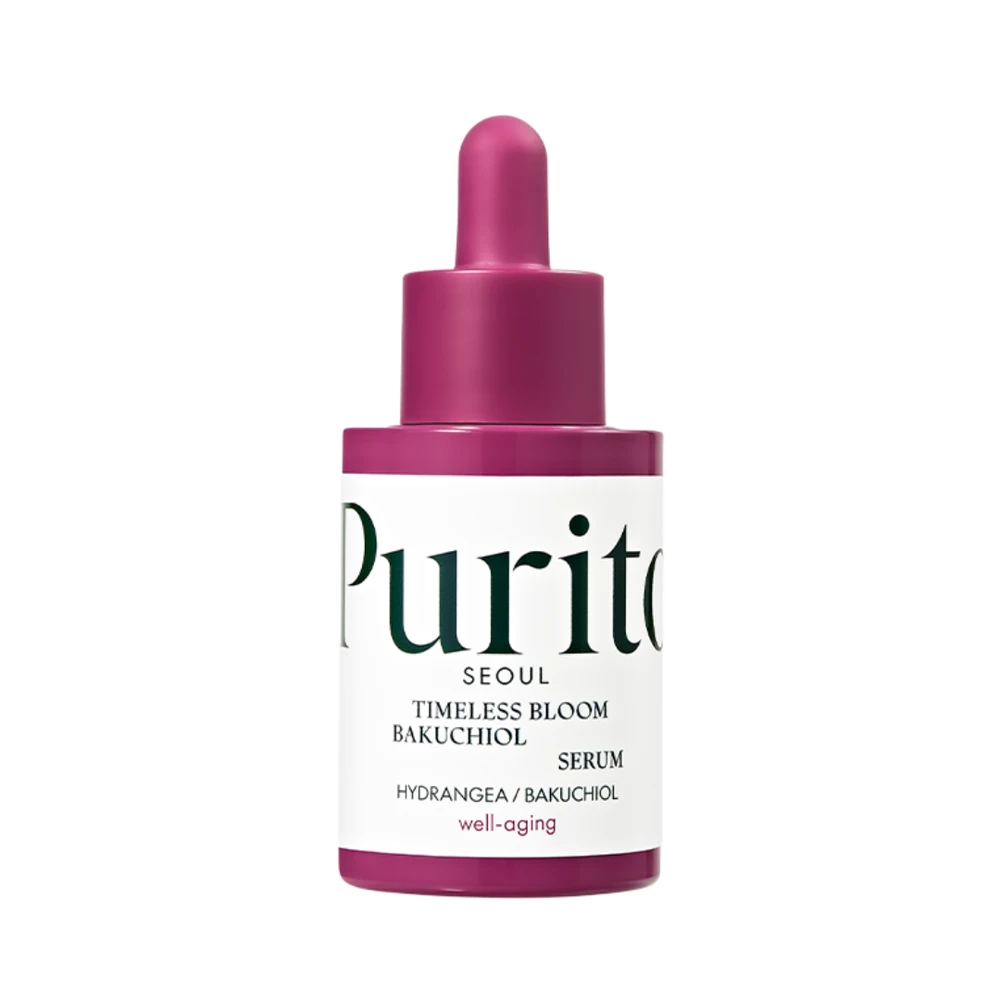 Purito Timeless Bloom Bakuchiol Revitalizing Serum jauninantis veido serumas, 30 ml