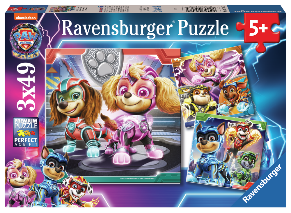 Ravensburger 3 dėlionės „Šunyčiai patruliai II“, 3×49 det., nuo 5 m.