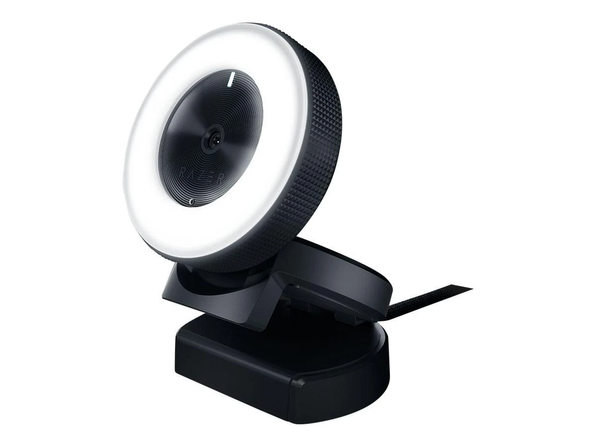 Internetinė kamera Razer Kiyo - Streaming Camera with Ring Lighting (USB Webcam, HD Video 720p, 60 FPS, Compatible with Open Broadcaster Software, Xsplit, Autofocus, Camera Clip, Tripod Connection) Juodas