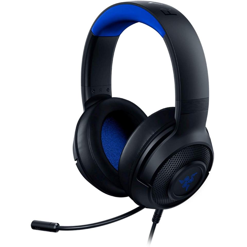 Žaidimų Ausinės Razer Kraken X skirtos konsolėms, su mikrofonu, 3.5mm  jungtis, juoda-mėlyna | Varle.lt