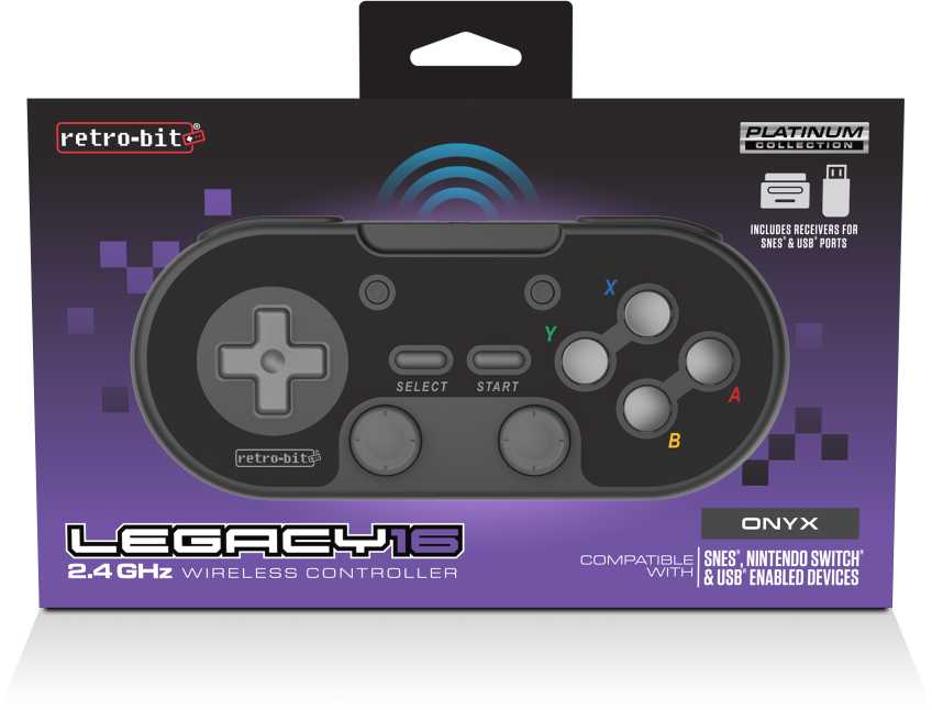 Retro-Bit „Legacy 16“ belaidės, juodos