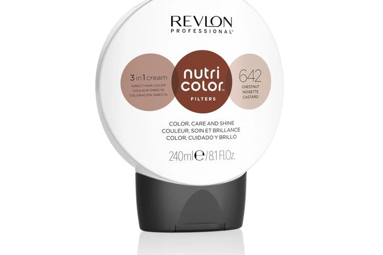 Plaukų dažai Revlon - Nutri Color Filters Toning 240ml - 642 Chestnut