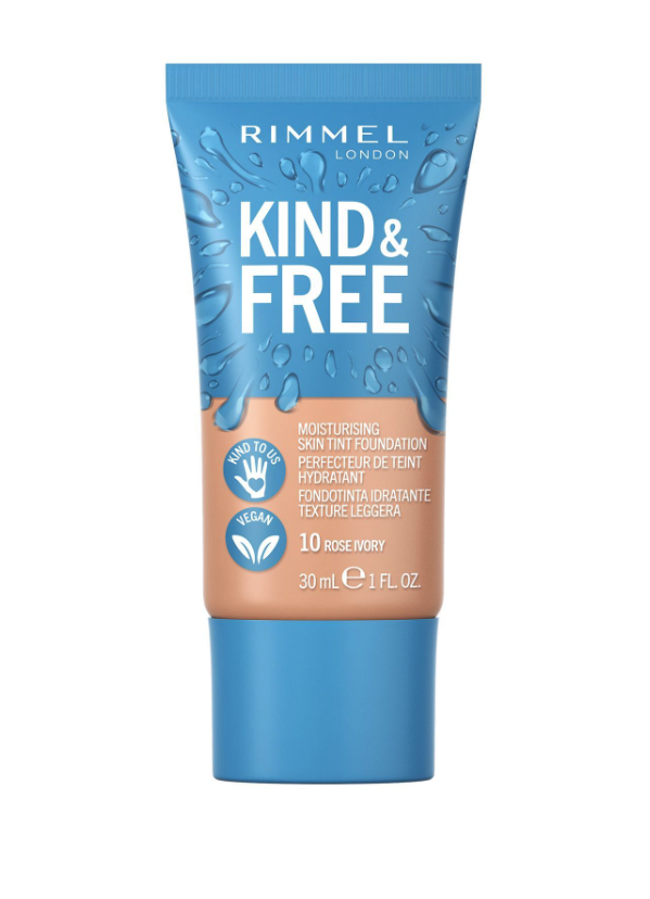 Rimmel London Kind and Free Skin Tint makiažo pagrindas 10-Rose Ivory