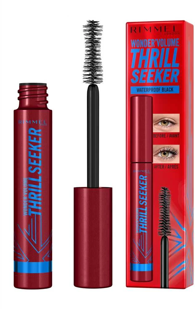 Rimmel London Wonder 'volume Thrill Seeker blakstienų tušas vandeniui atsparus juodas 8ml
