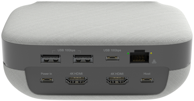 „J5create“ – dvigubas USB-C 4K garsiakalbio ir telefono prijungimo stotelė „Pro“