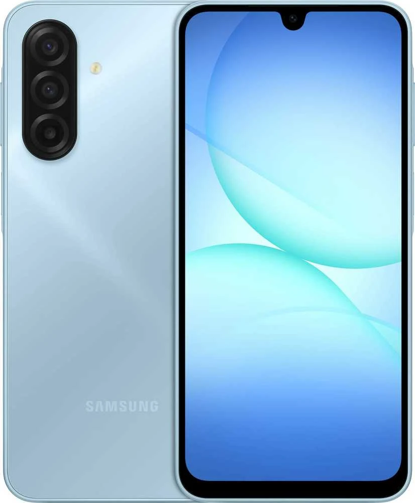 Samsung Galaxy A17 17 cm (6.7″) Hibridinis lizdas dviem SIM kortelėms 4G C tipo USB 4 GB 128 GB 5000 mAh Šviesiai mėlyna
