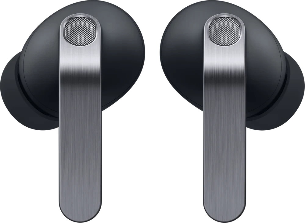 Samsung Galaxy Buds4 Pro ausinių pora su metalinėmis kojelėmis