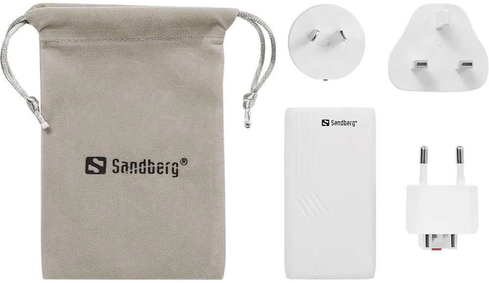 Sandberg Kelioninis įkroviklis su 2x USB-C 65 W