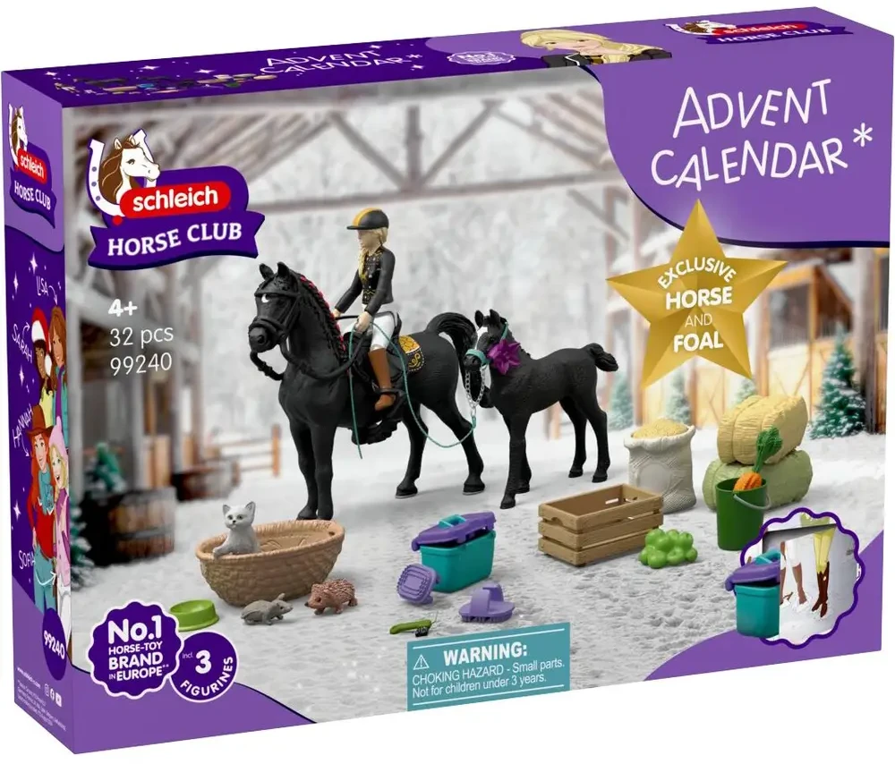 Figūrėlė Schleich Kalendarz adwentowy HORSE CLUB 2026 - Winter Wonderl. Przejażdżka (99240)