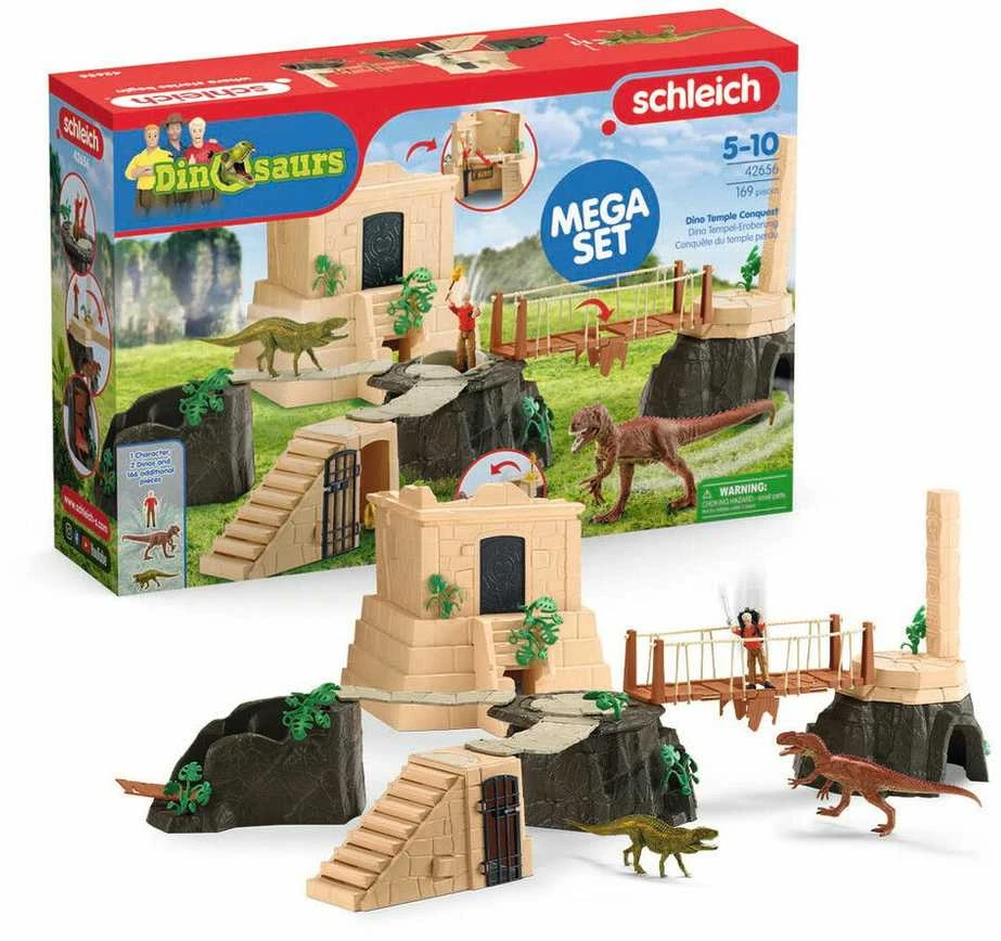 SCHLEICH DINOSAURS Dinozaurų šventyklos užkariavimo mega rinkinys