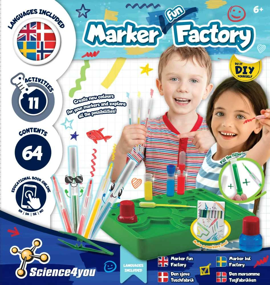 „Science4you“, „Marker Factory“, be kvapiklių