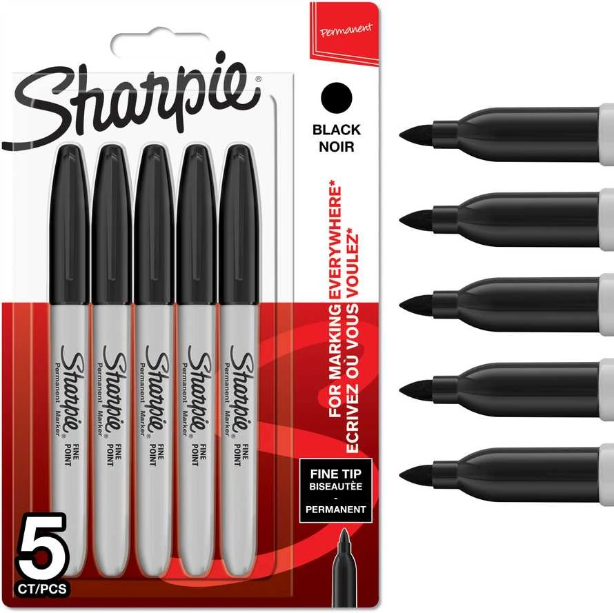 Markery Sharpie Fine Juodas (blister 5szt.) - 1986051