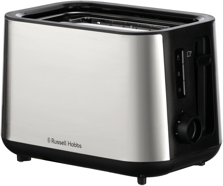 Russell Hobbs – Heaton šlifuoto 2 riekelių skrudintuvas – šlifuoto nerūdijančio plieno ir juodos spalvos