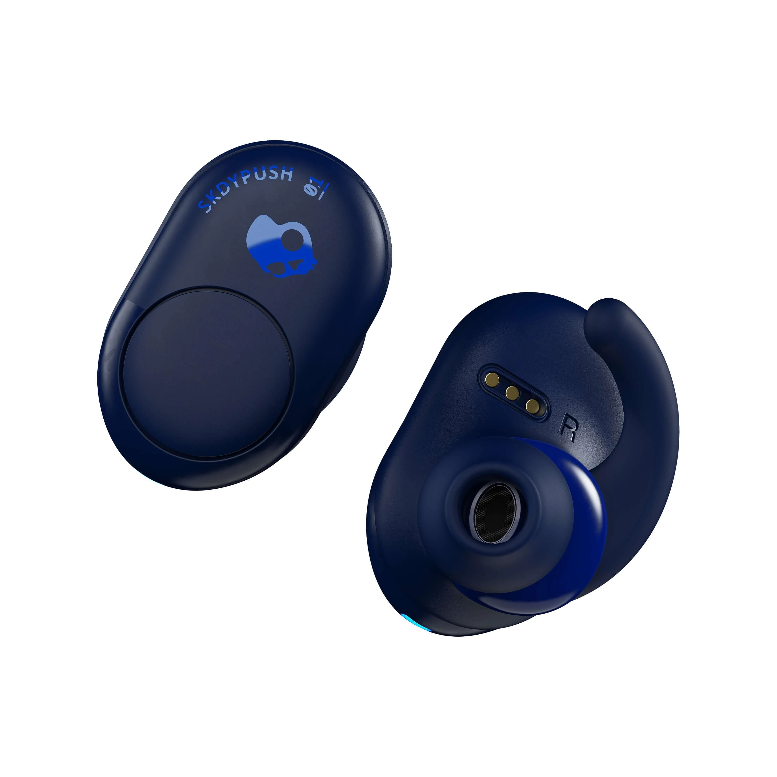 Skullcandy belaidės ausinės, tamsiai mėlynos spalvos