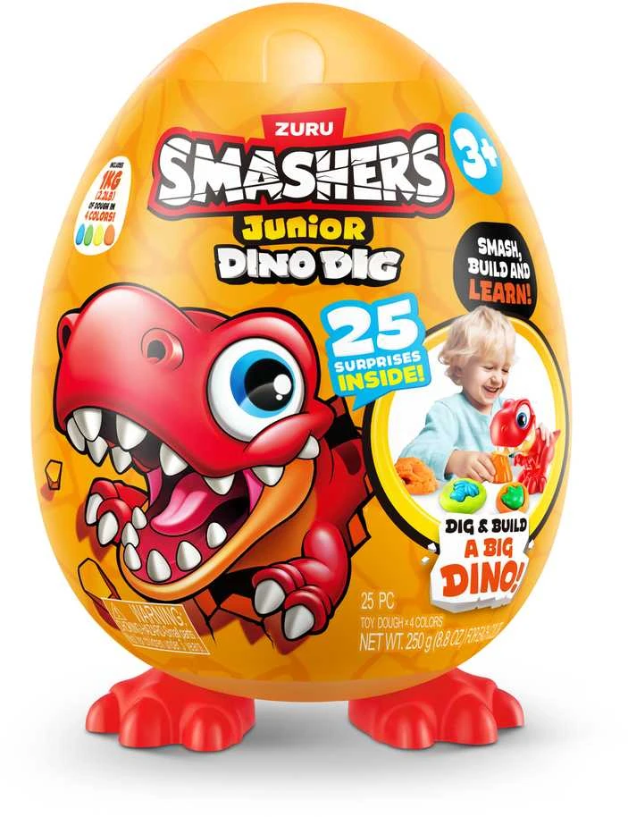 Figūrėlė Zuru Smashers - Junior Dino Dig, Large Egg S1 (74115) /Figures /Oranžinis
