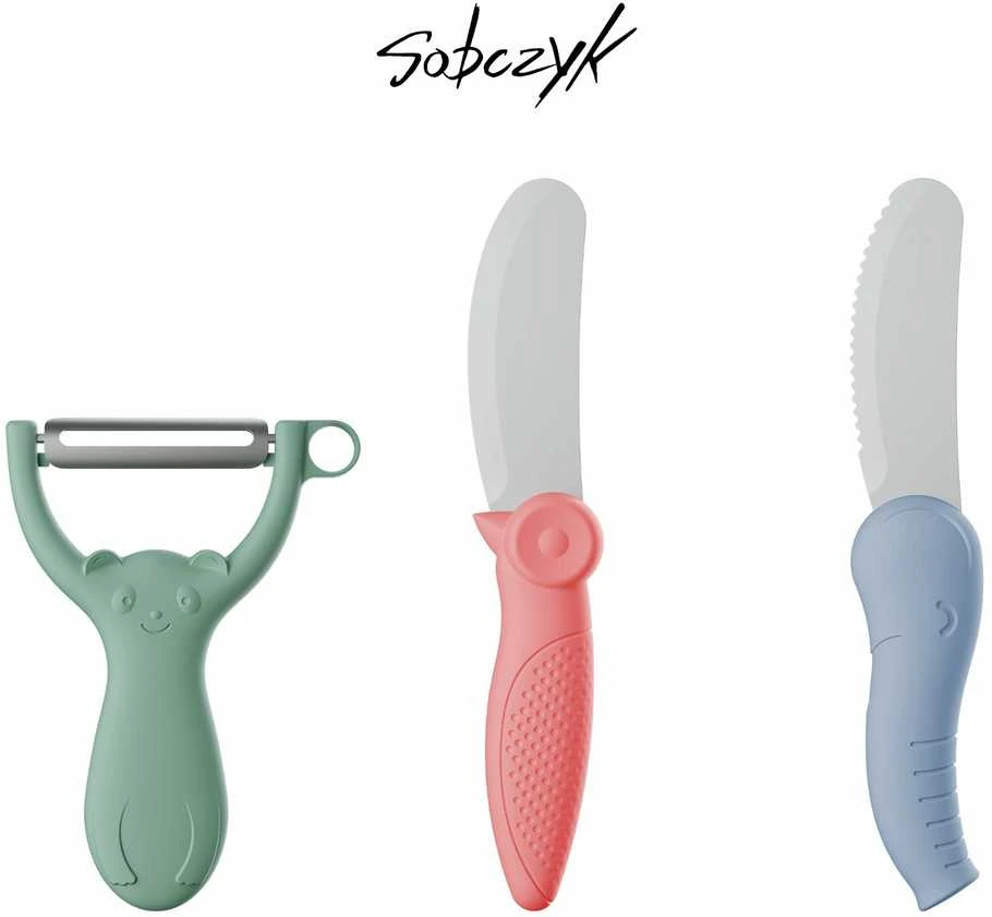Sobczyk junior - Vaikiškas peilių ir skustukų rinkinys - 3 vnt.