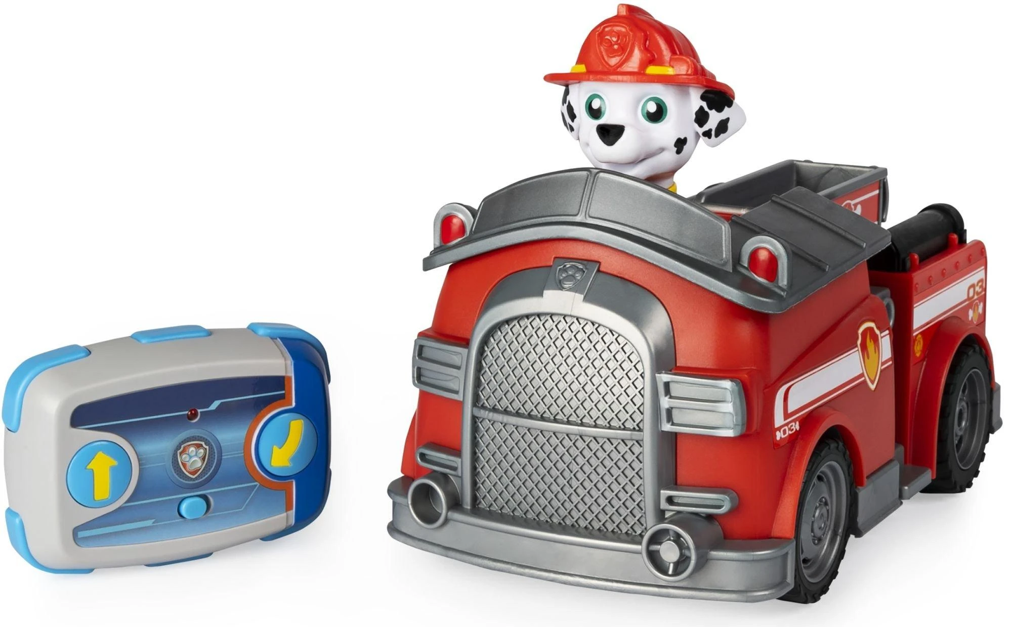 Spin Master Spin Master Paw Patrol nuotoliniu būdu valdomas gaisrinis automobilis Marshall + universalus nuotolinio valdymo pultas