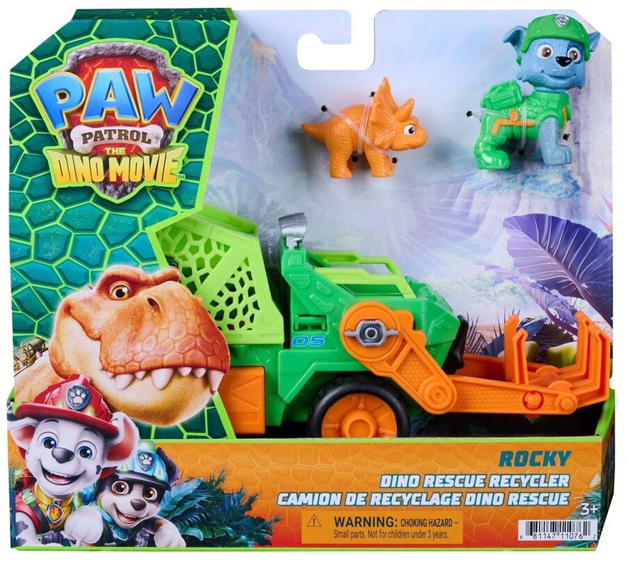 Spin Master PAW PATROL transporto priemonė Dino Theme Rocky, 6075772