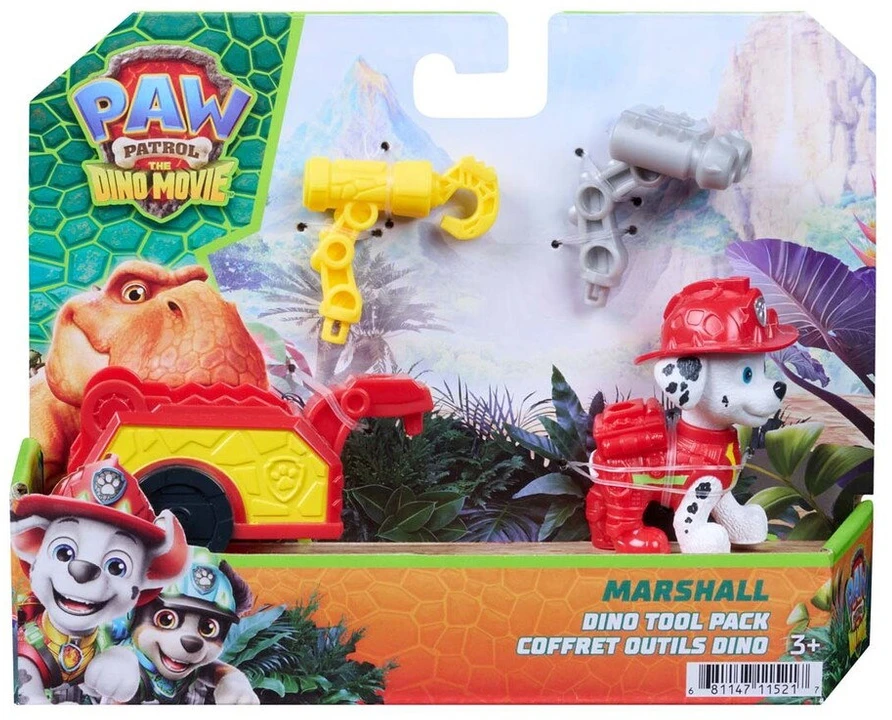 Spin Master Paw Patrol ir dinozaurai Figūrėlė Marshall su gelbėjimo priekaba ir priedai Dino Film