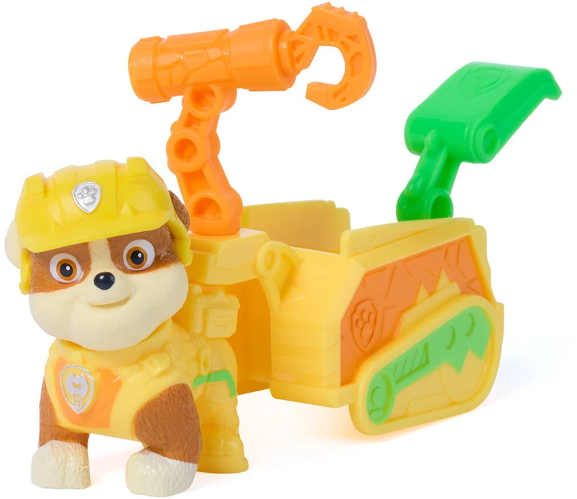 Spin Master Paw Patrol ir dinozaurai Figūrėlė Rubble su gelbėjimo priekaba ir priedais Dino Film