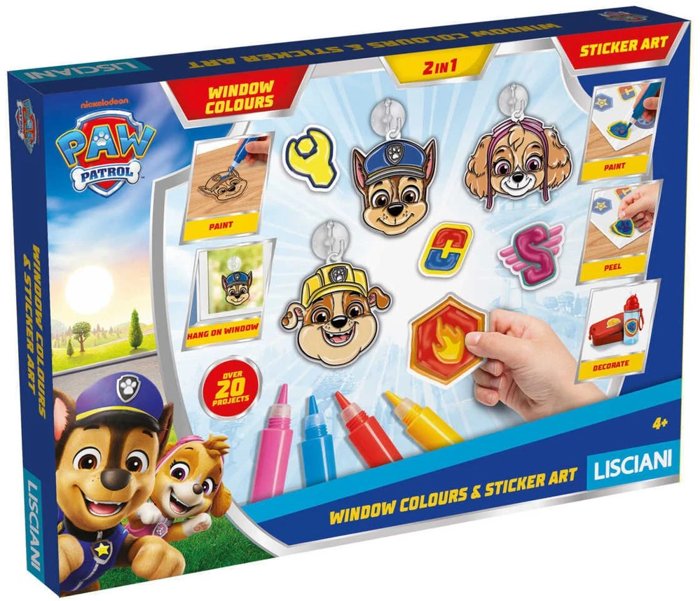 Spin Master Paw Patrol - Langų spalvos ir lipdukų piešiniai (118847)