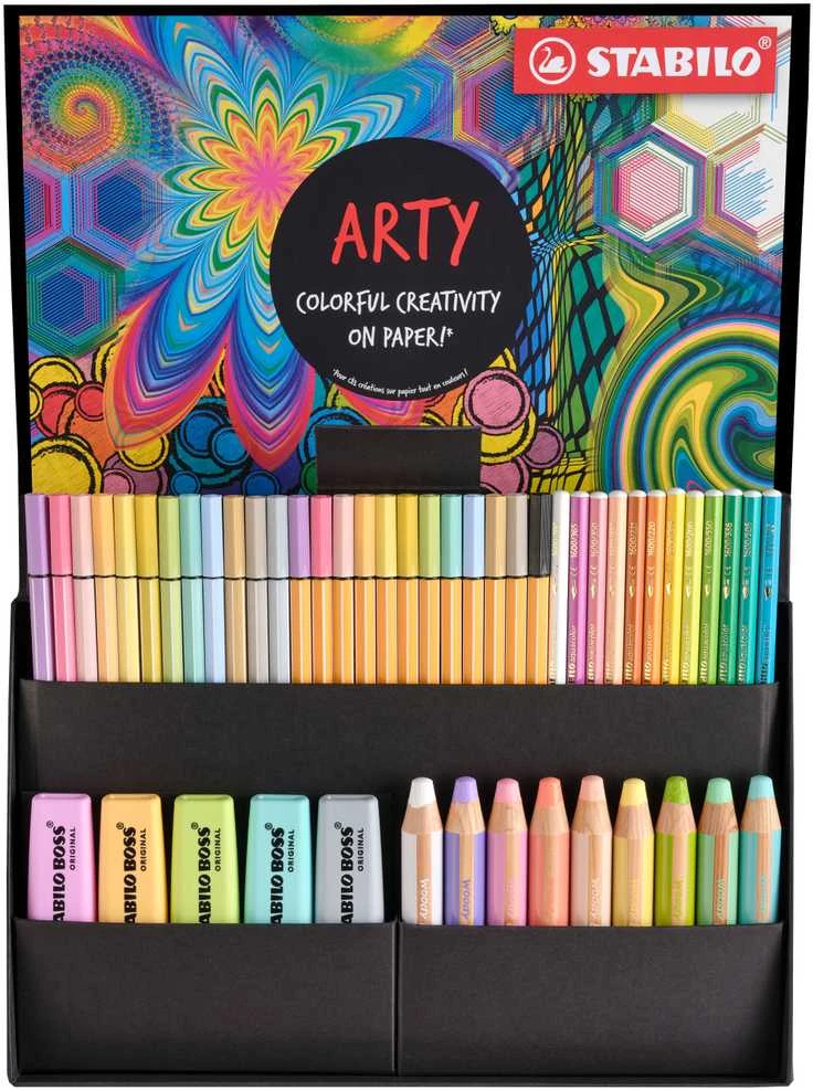 Stabilo Arty gaveæske pastel sortiment 50 dele