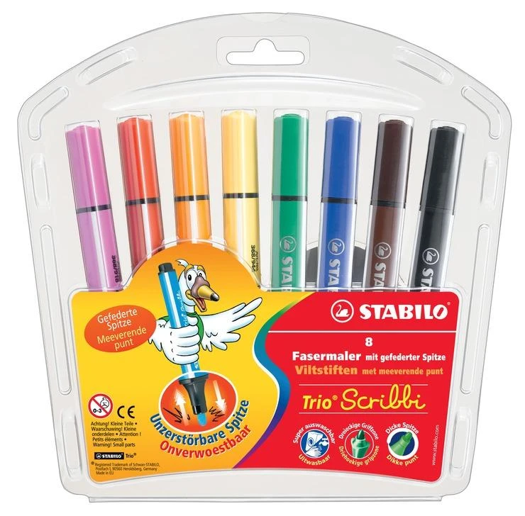 Stabilo - Trio Scribbi, 8 pc