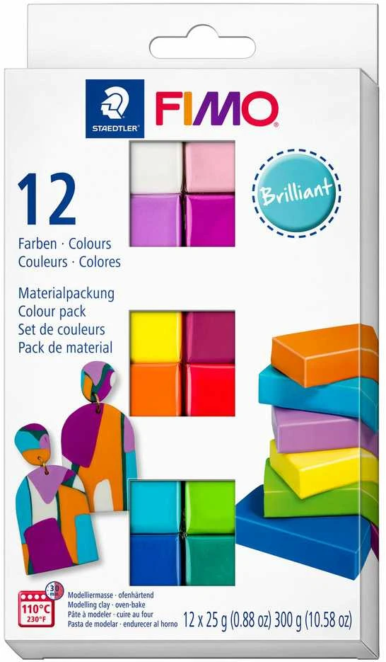 Staedtler FIMO minkštas rinkinys, 12 x ½ blokelių (8023 C12-2)