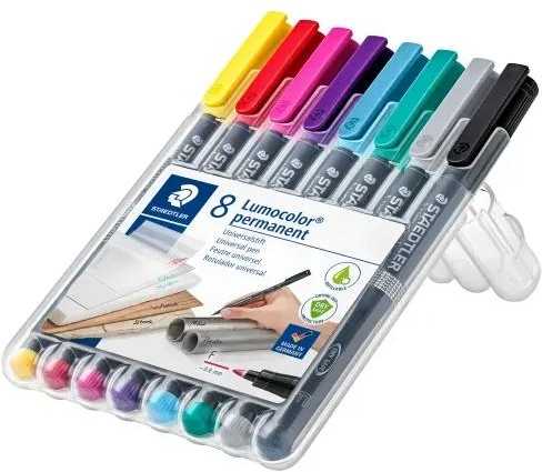 Staedtler Steadtler - Lumocolor – Permanentiniai F 0,6 mm – 8 vnt. dėžutėje (318 WP8-2)