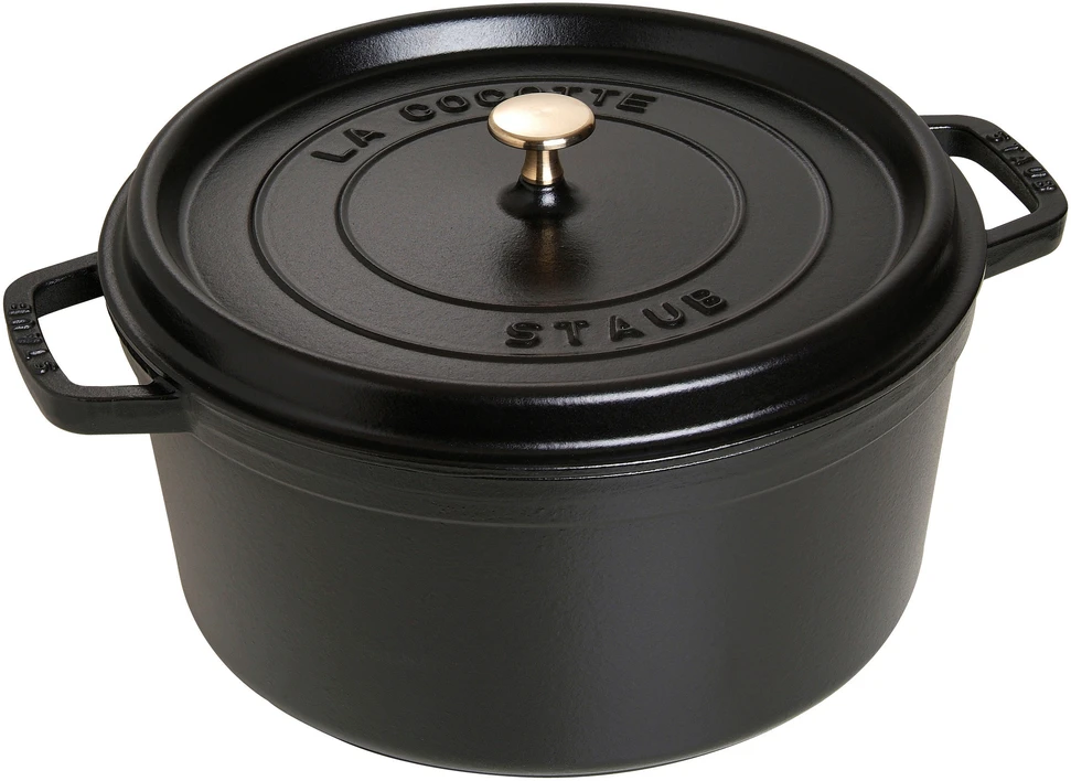 Apvalus ketus puodas Zwilling STAUB 8,35 l, 30 cm, juodos spalvos