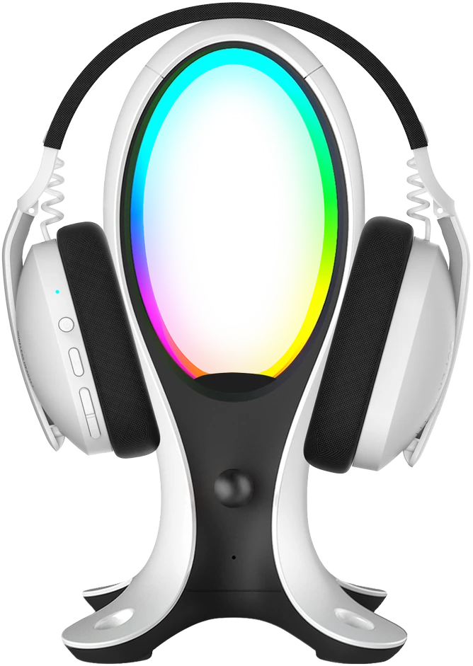 Subsonic Electra 4 in 1 žaidimų ausinių stovas su RGB lempa ir USB šakotuvu