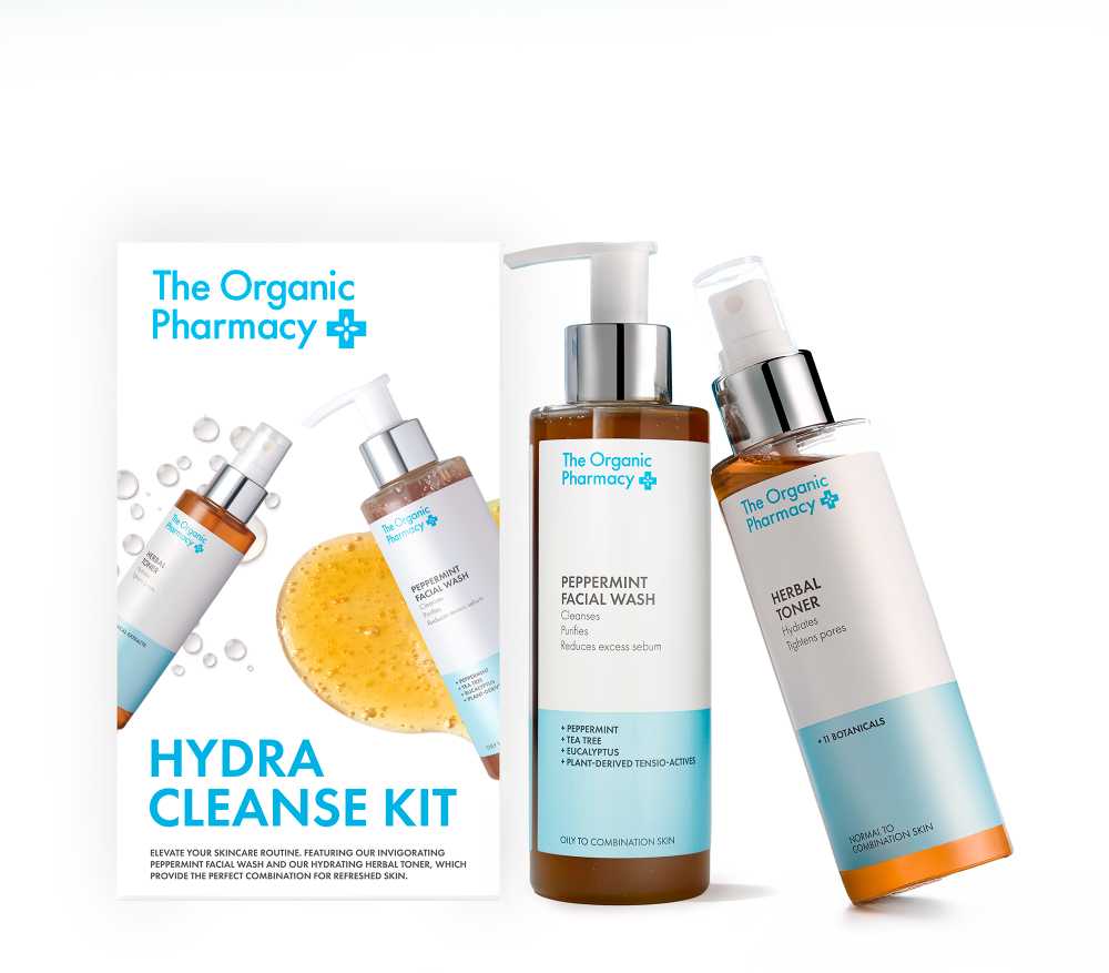 The Organic Pharmacy Hydra Cleanse Set veido priežiūros priemonių rinkinys