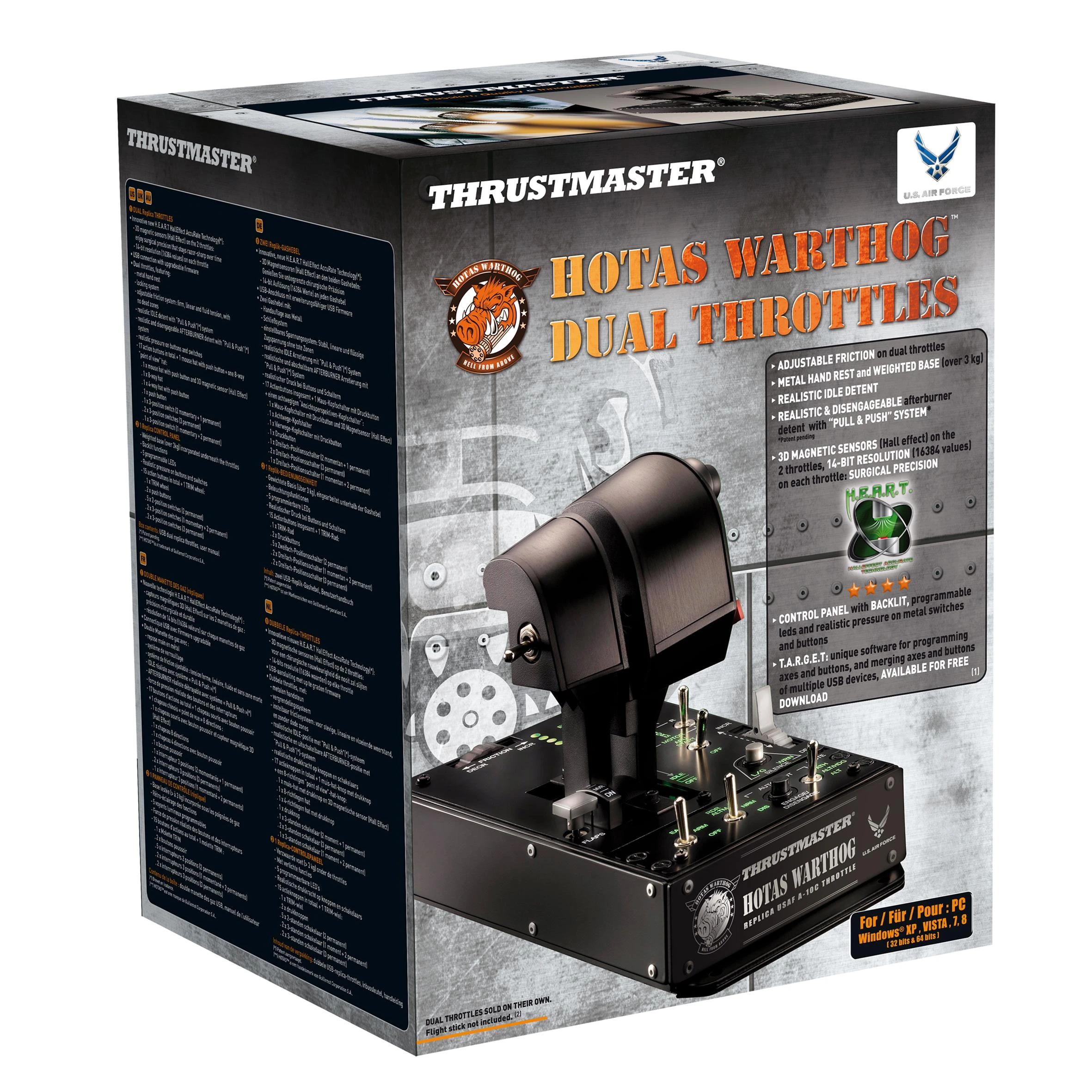 Thrustmaster | Hotas Warthog dvigubi droseliai | Juodas
