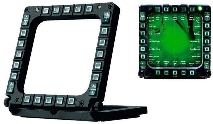 „Thrustmaster MFD Cougar Pack“ „USB Cockpit Panels“ – JAV oro pajėgų F-16 MFD kopijos