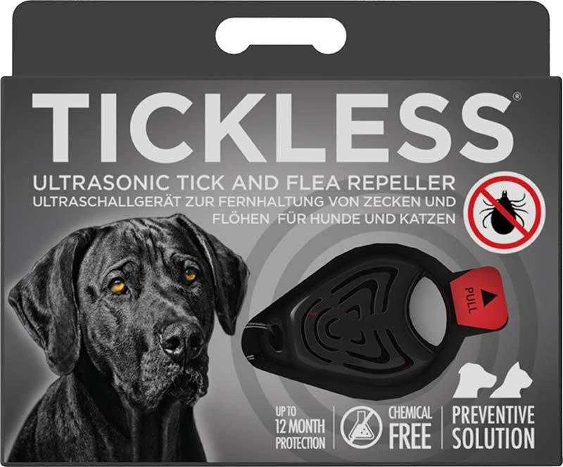 TickLess ultragarsinis šunų pakabukas nuo erkių ir blusų, juodos spalva